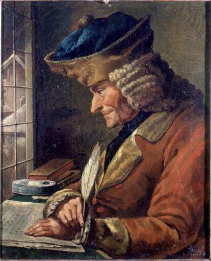 Retrato anónimo de Voltaire (1694-1778), realizado en el siglo XVIII.