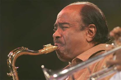 Benny Golson, durante su concierto en el Festival de Jazz de San Sebastián.