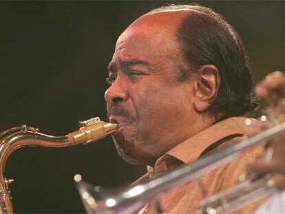 Benny Golson, durante su concierto en el Festival de Jazz de San Sebastián.