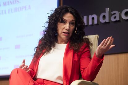 La exconsejera de Igualdad, Políticas Sociales y Conciliación, Rocío Ruíz, durante luna conferencia en febrero de 2022.