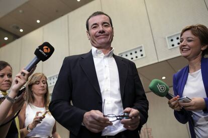 Tomás Gómez en una reunión de la ejecutiva del PSOE en 2015.