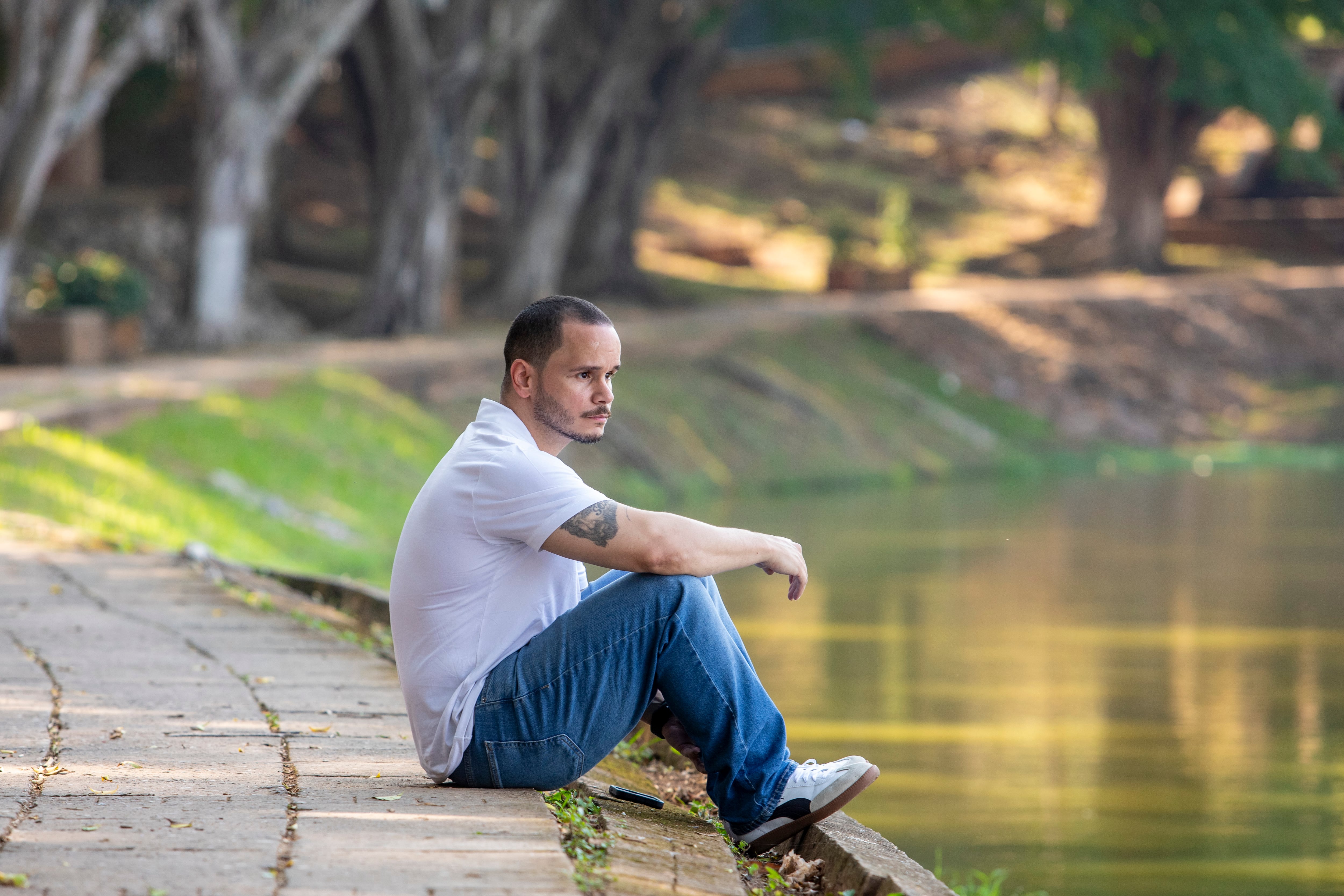 José Barco en el parque La Pólvora, en Villahermosa, Tabasco.