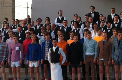 Desfile de Carven en Pitti Uomo. 