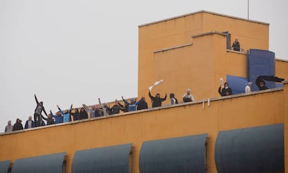 Protesta en un centro de Internamiento de Inmigrantes en Madrid