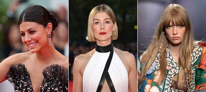 Alessandra Mastronardi, Rosamund Pike y desfiles como Dsquared2 prueban la versatilidad de la raya en medio.