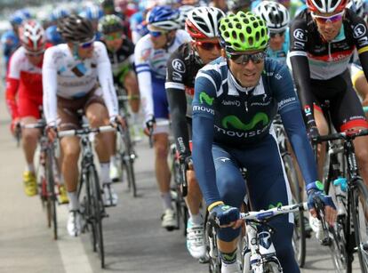 Valverde, durante la segunda etapa de la Volta.