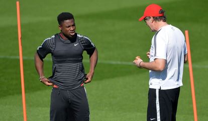 Aurier junto a Blanc el pasado mes de abril.