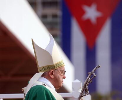 El papa Francisco en la plaza de la Revolución en La Habana (Cuba).