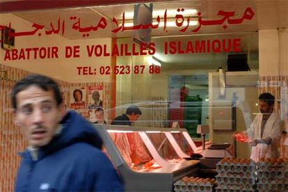 Una pollera musulmana en el barrio bruselense de Anderlecht.