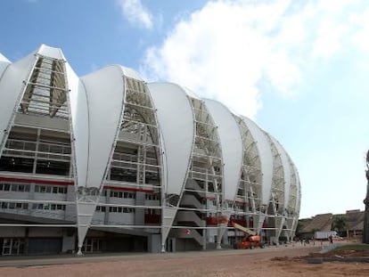 El estadio Beira Río sigue con las obras.