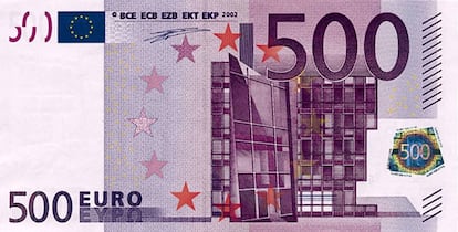 Un billete de 500 euros.