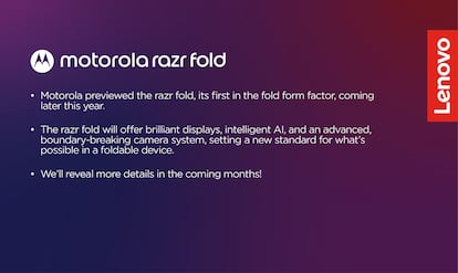 Primeros datos del plegable Motorola Razr Fold