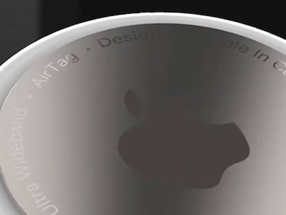 Diseño de concepto de las Airtags de Apple.