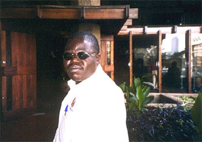 Paul Wetaka, voluntario ugandés de un ensayo de una vacuna contra el sida, en la Conferencia de Nairobi.