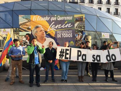 Cierre de la campa&ntilde;a electoral de Ecuador, en Madrid.