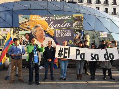 Cierre de la campa&ntilde;a electoral de Ecuador, en Madrid.