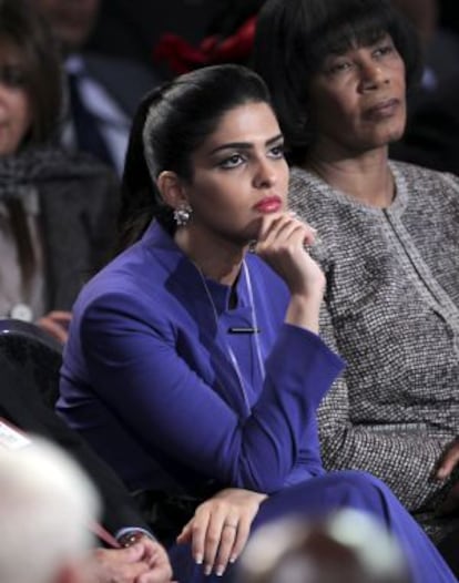 Ameerah al Taweel asistió a la Clinton Global Initiative, en Nueva York, en septiembre, para hablar sobre la 'primavera árabe' en una mesa redonda organizada por el expresidente estadounidense.