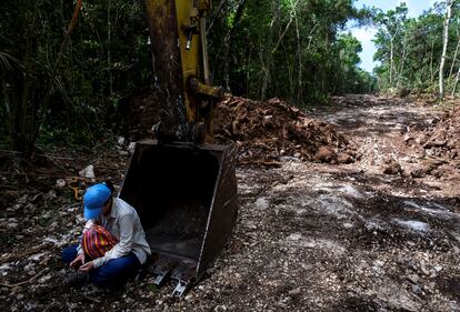 construcción del tramo 5 del "Tren Maya"