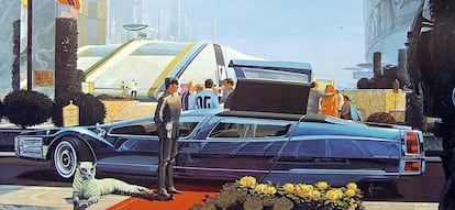 Uno de los diseños clásicos de Syd Mead, sacado de su libro ‘Sentinel’, publicado en 1978.