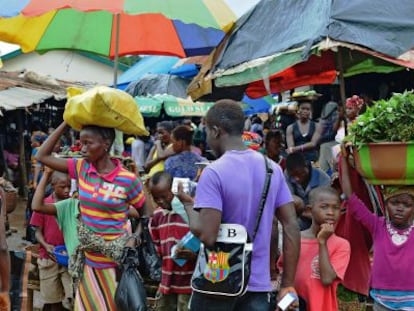 El mercado de Kenema, en Sierra Leona.
