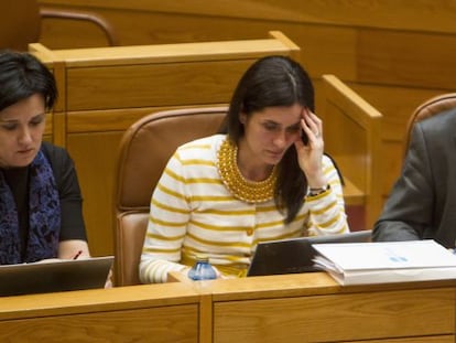 Paula Prado, en el Parlamento gallego, el pasado mes de marzo.