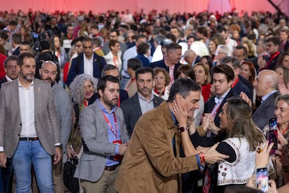 El presidente del Gobierno, Pedro Sánchez, a su llegada al Congreso Federal del PSOE.