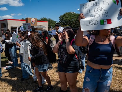 Protesta contra el ICE en Austin, Texas, el 22 de septiembre.