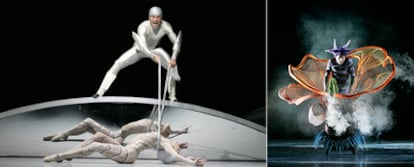 Two images from Maillot's version of A Midsummer Night's Dream.