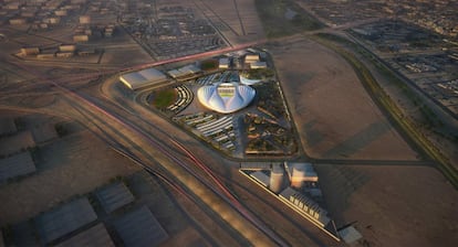 Estadio Al Wakrah (Qatar), diseñado por el arquitecto Albert Speer Jr. El país acogerá el Mundial de fútbol de 2022.