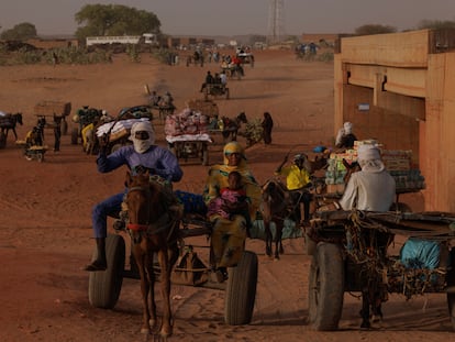 Frontera entre Sudán y Chad, en Adre, el pasado 25 de abril.