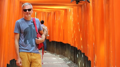 Mikel Iturriaga, en un templo japonés en una fotografía cedida.