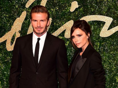 David Beckham y Victoria Beckham en noviembre de 2015.