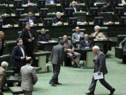 El pleno del Parlamento iraní, en Teherán.