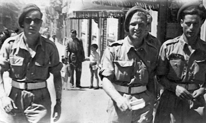 Rafel Ramos, left, and Francisco Gerónimo, right, in Rome, June 1945.