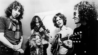 El grupo Fairport Convention, en 1969.
