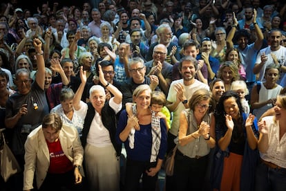 Ada Colau en el acto este sábado en la Nau Bostik.