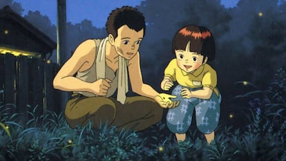El adolescente Seita y su hermana pequeña Setsuko protagonizan 'La tumba de las luciérnagas'.