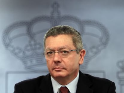 El ministro de Justicia, Alberto Ruiz-Gallard&oacute;n.