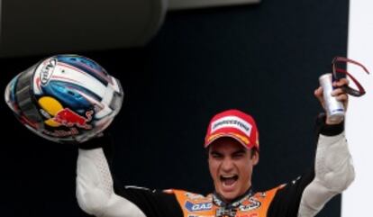 Dani Pedrosa celebra su victoria en el GP de Alemania el pasado fin de semana.