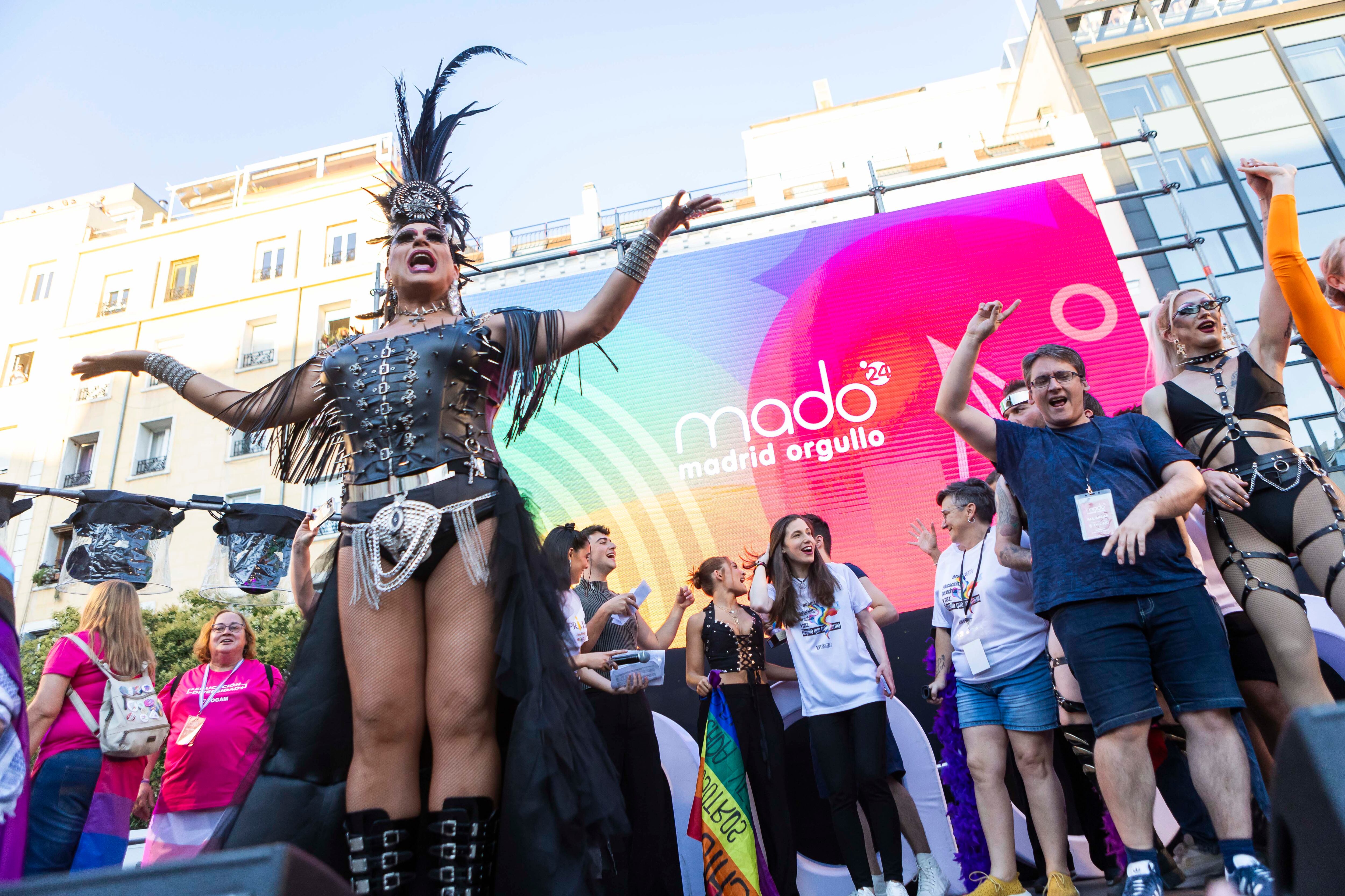 Pregón Orgullo 2024, en la plaza Pedro Zerolo.