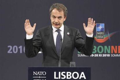 Zapatero comparece al término de la cumbre de la OTAN  en Lisboa