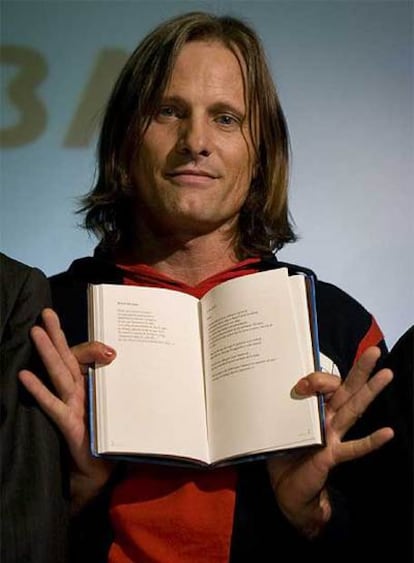 El actor Viggo Mortensen, durante la presentación.