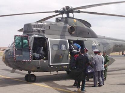 Helicòpter que va participar a l'operació de rescat.