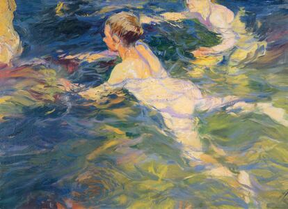 El óleo 'Nadadores, Jávea', de Joaquín Sorolla.