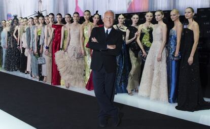 Giorgio Armani durante la celebraci&oacute;n del 40 aniversario de la marca.