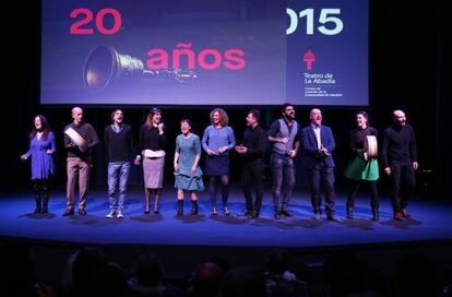 Un momento de la celebraci&oacute;n del 20&ordm; aniversario del Teatro de la Abad&iacute;a, en Madrid.