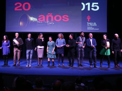 Un momento de la celebraci&oacute;n del 20&ordm; aniversario del Teatro de la Abad&iacute;a, en Madrid.