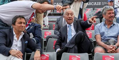 El presidente de Portugal, el domingo en al final del torneo de tenis de Estoril.