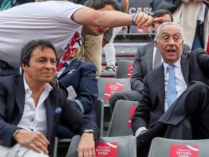 El presidente de Portugal, el domingo en al final del torneo de tenis de Estoril.