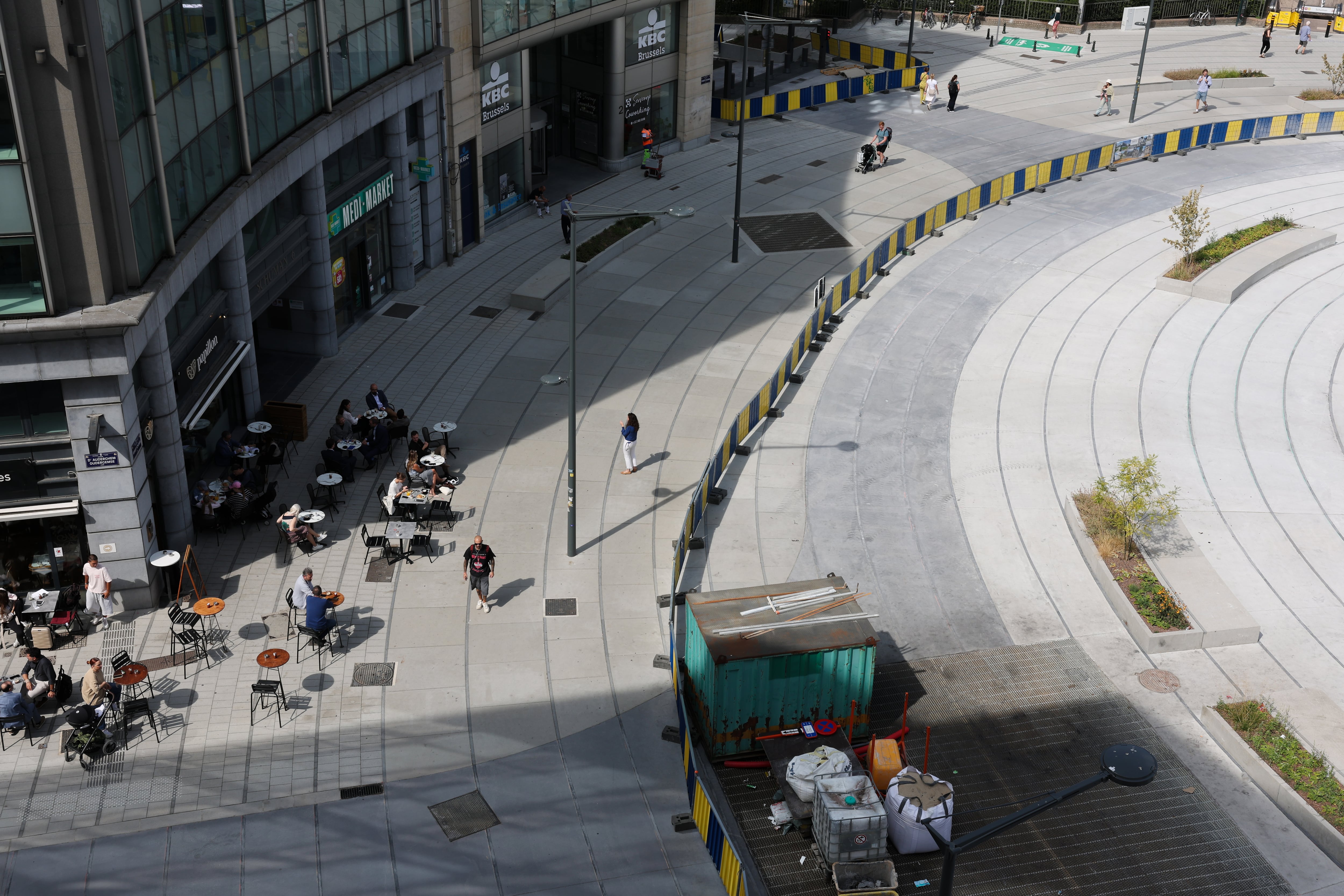 La plaza Schuman de Bruselas.